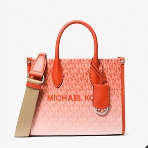 Michael Kors Mirella Small Ombré Signature Logo Crossbody Bag
Red Clay 
NWT